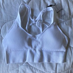 NVGTN White Galaxy Ribbed Seamless Bra